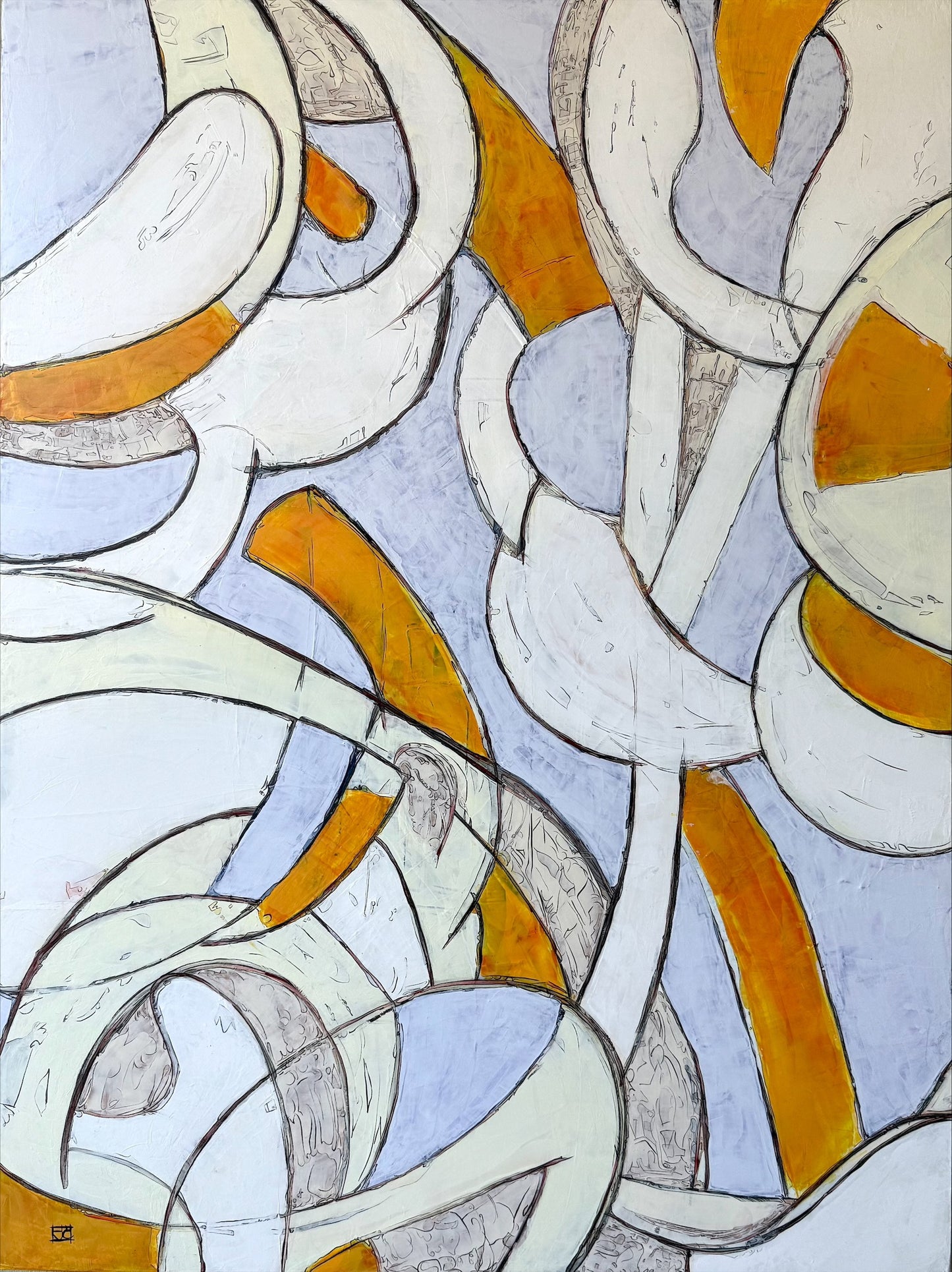 Abstract acrylic painting-Clouded Dream