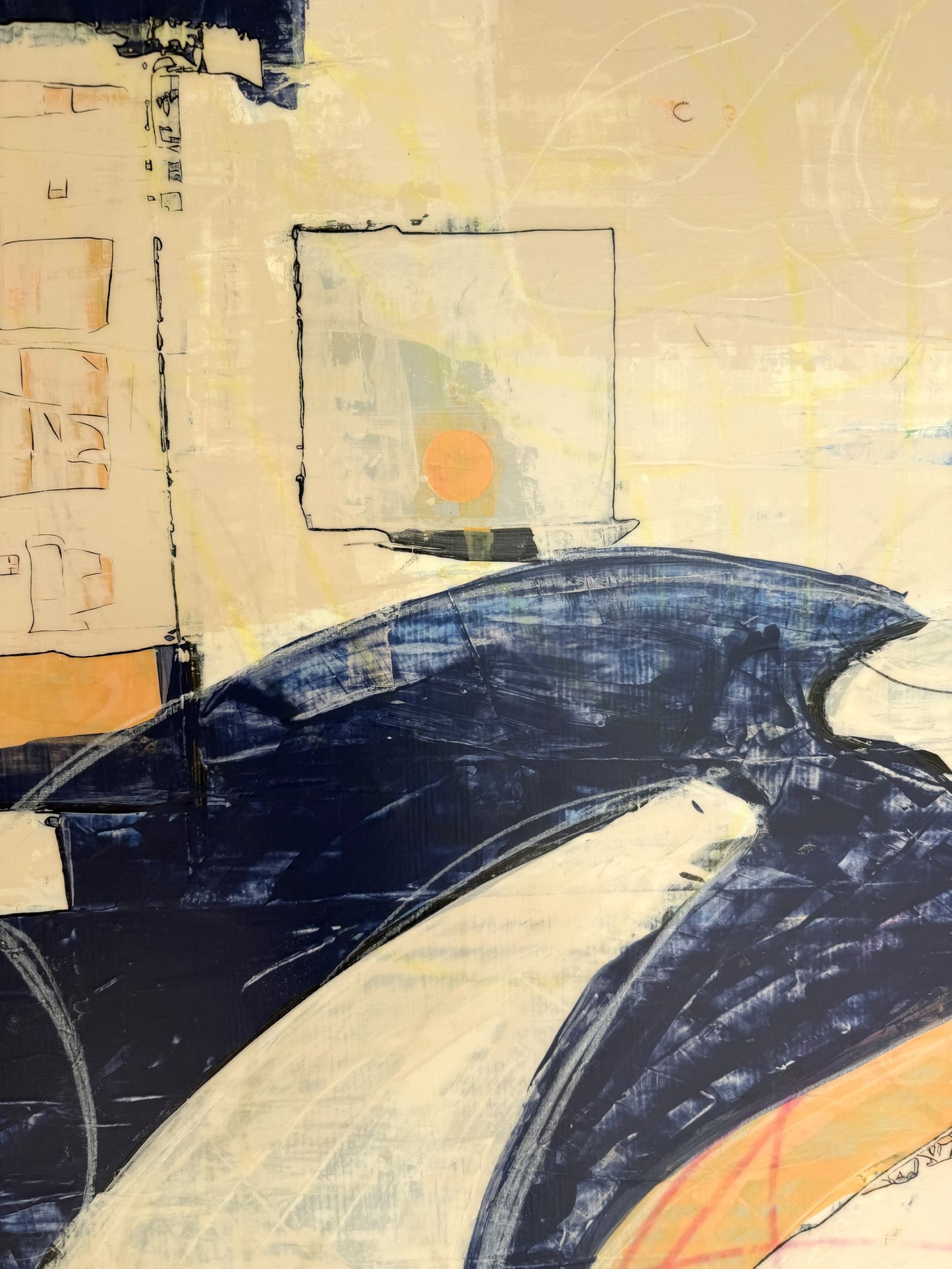 Abstract acrylic Painting-Concrete Village