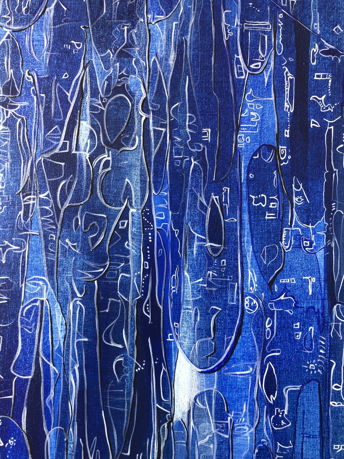 Abstract acrylic painting-Holy Genes