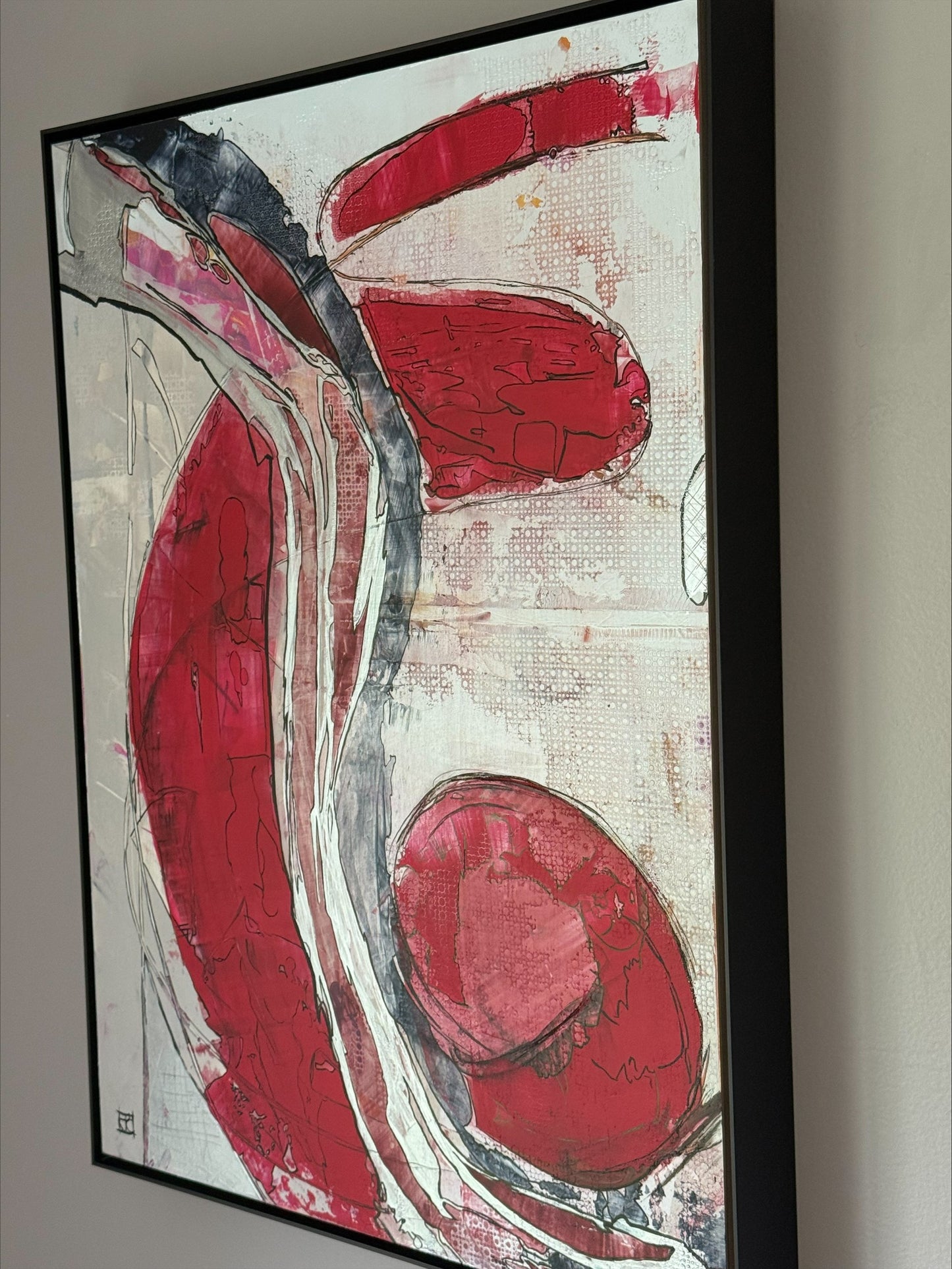 Abstract acrylic painting Musical Response