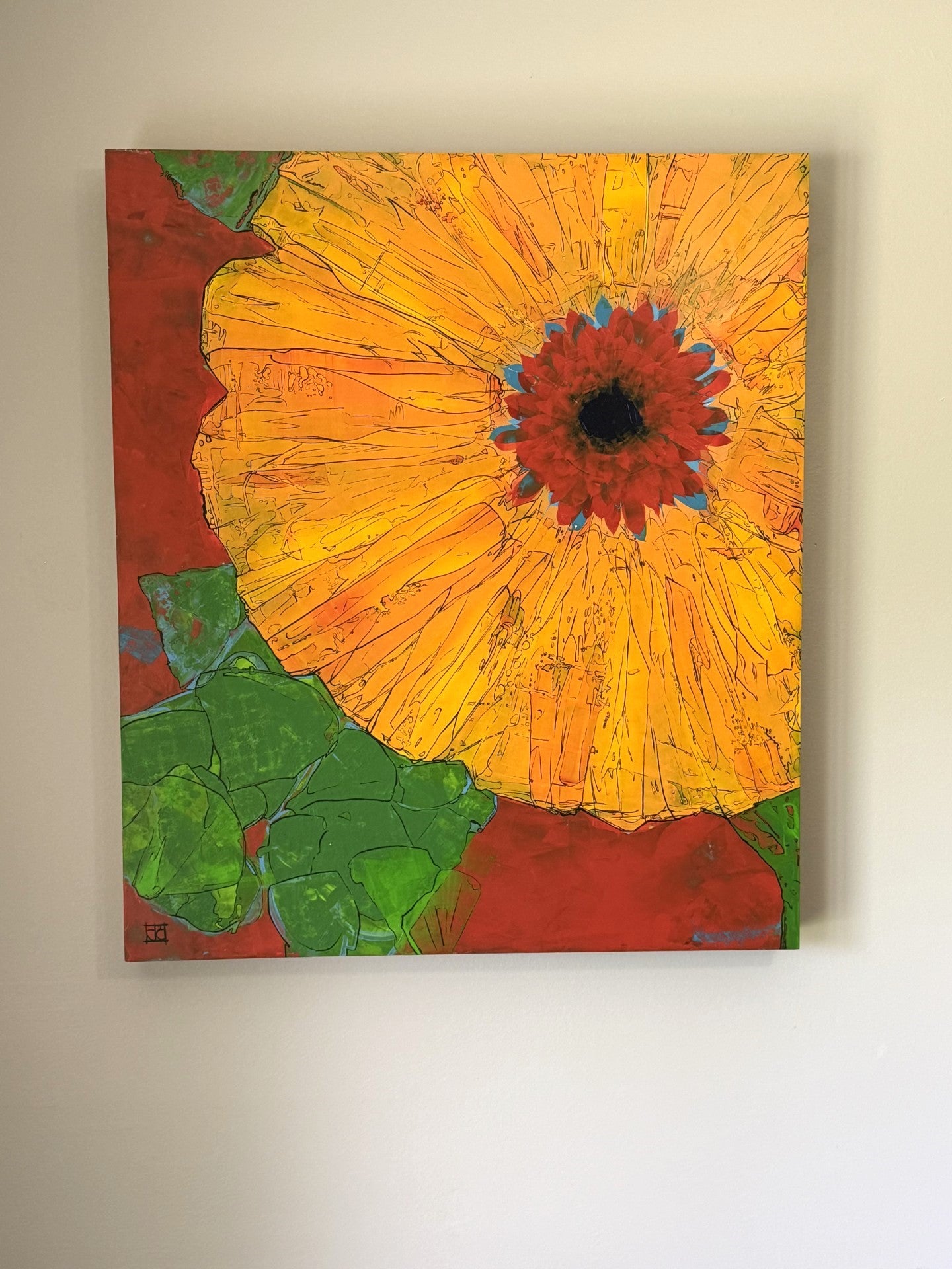 Abstract Floral painting