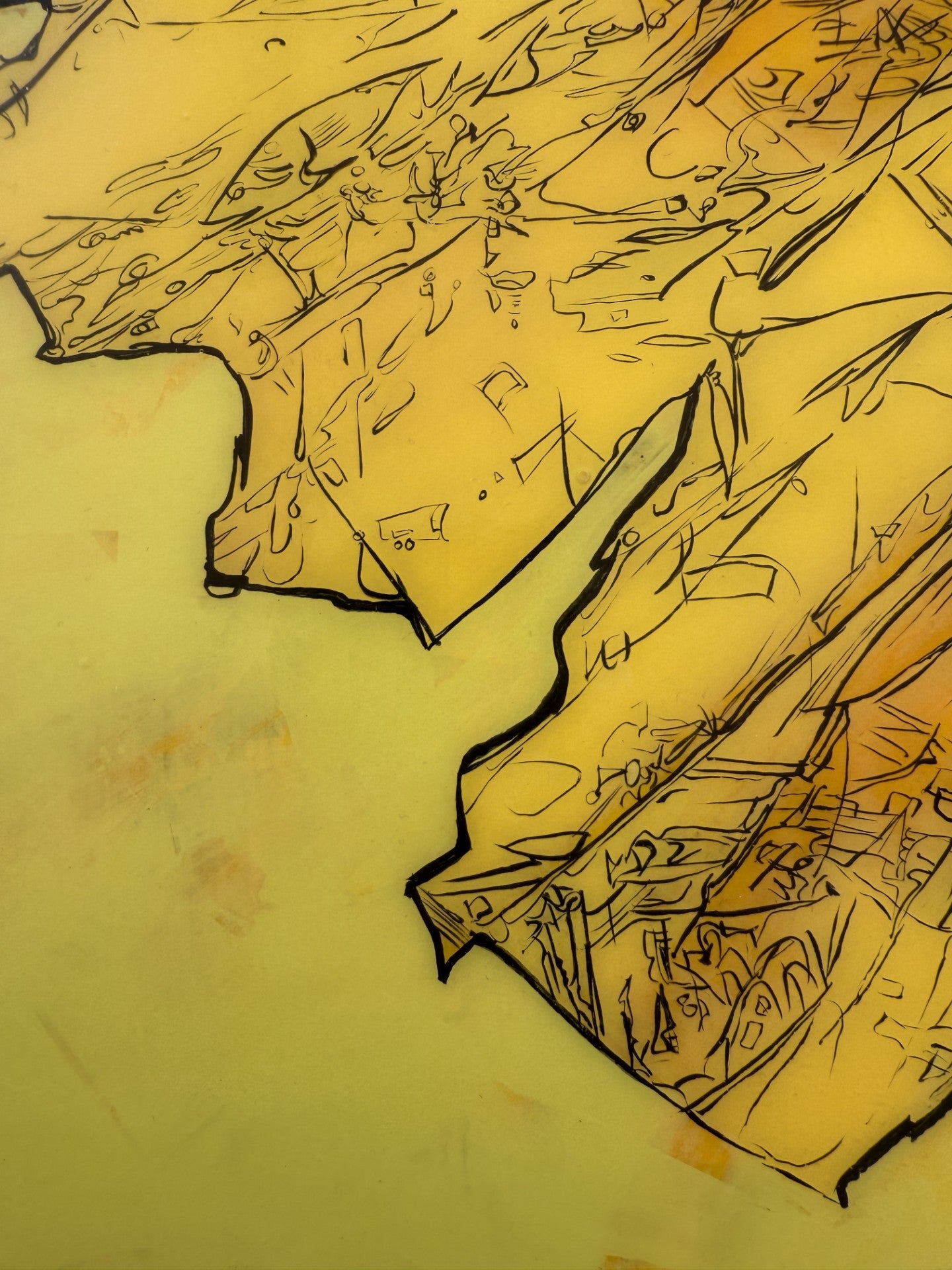 Yellow Flower abstract painting