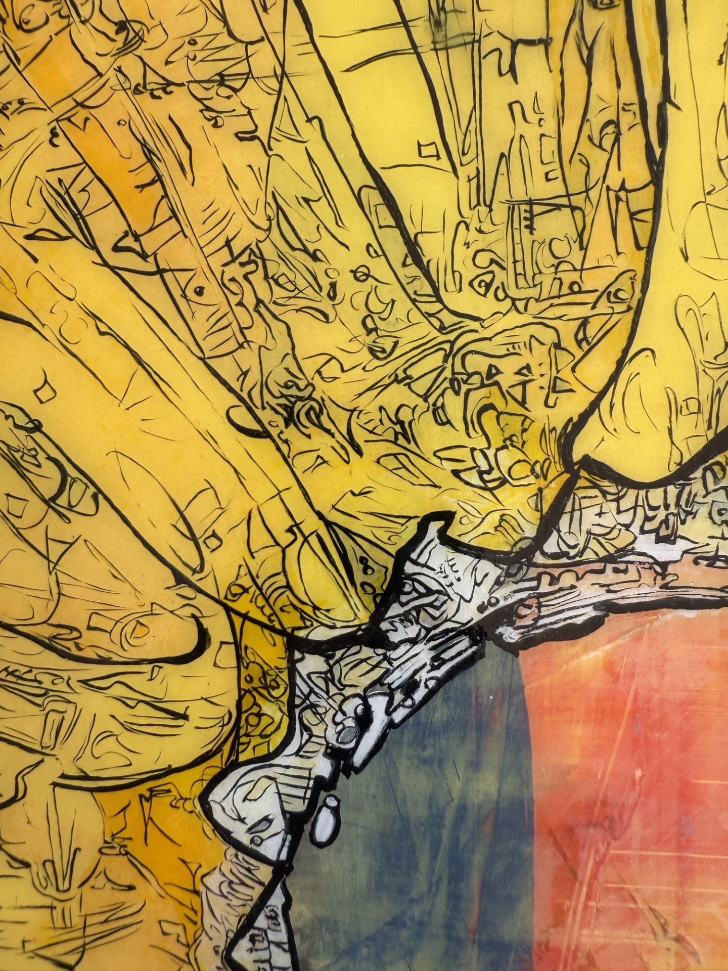 Yellow Flower abstract painting