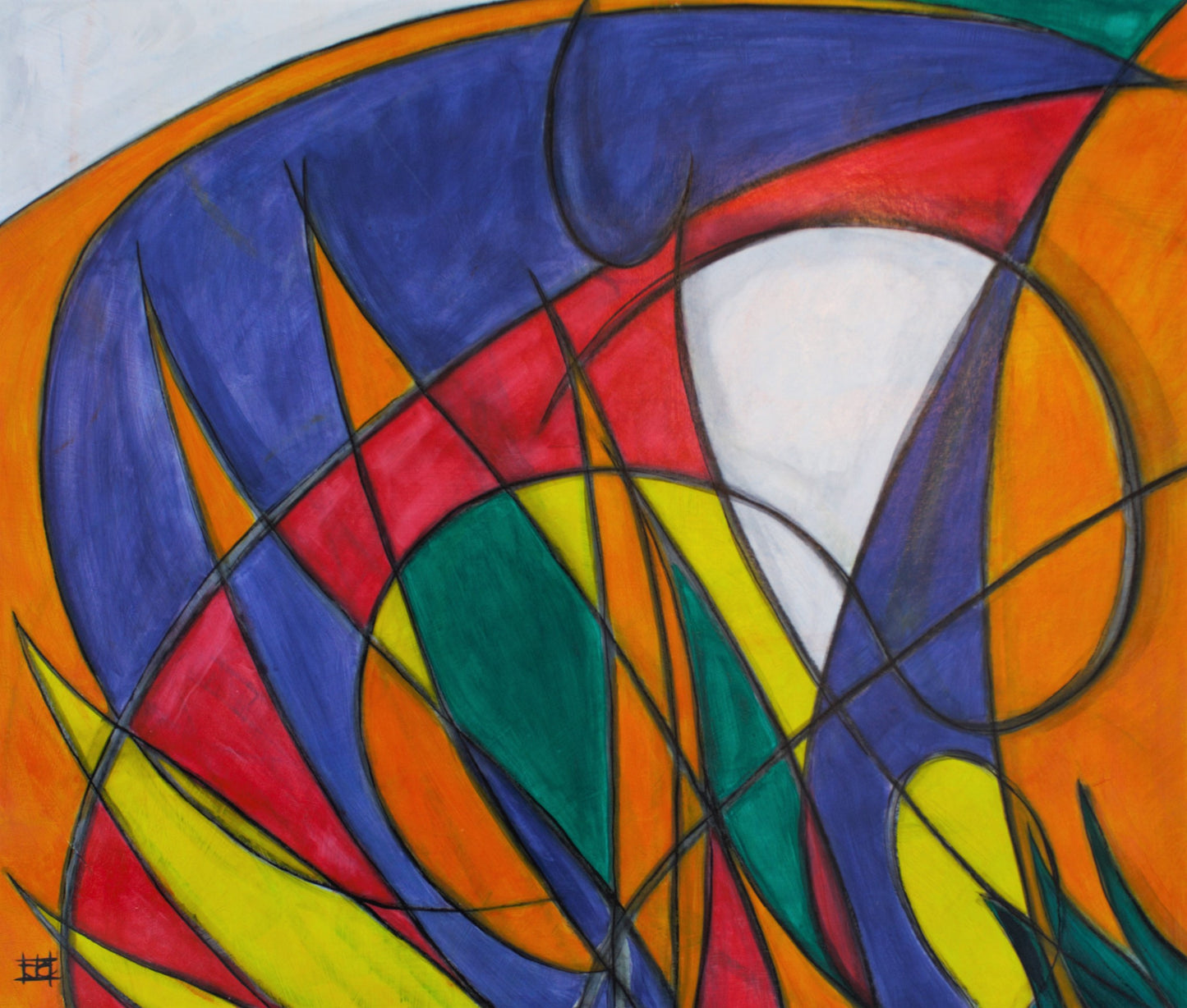 Modern representation of birds of paradise plant by artist Arron J McGuire