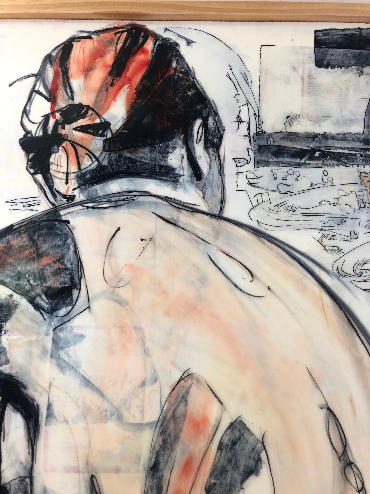 Figure-Red Woman-Abstract painting