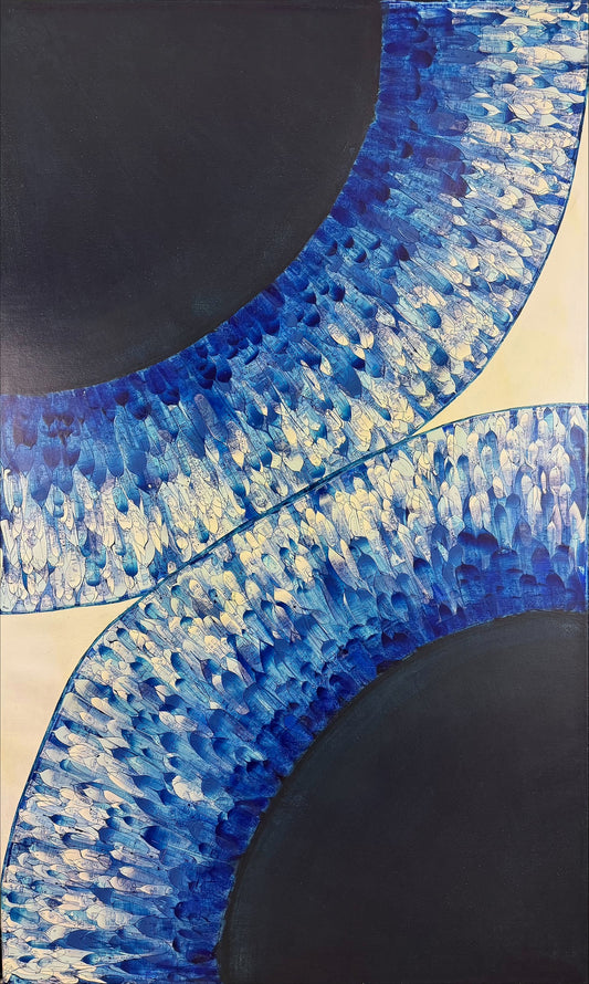 Abstract acrylic painting Bionic Eye