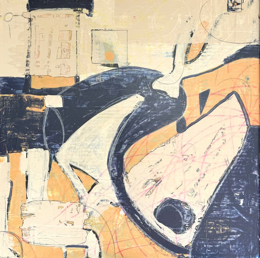 Abstract acrylic Painting-Concrete Village