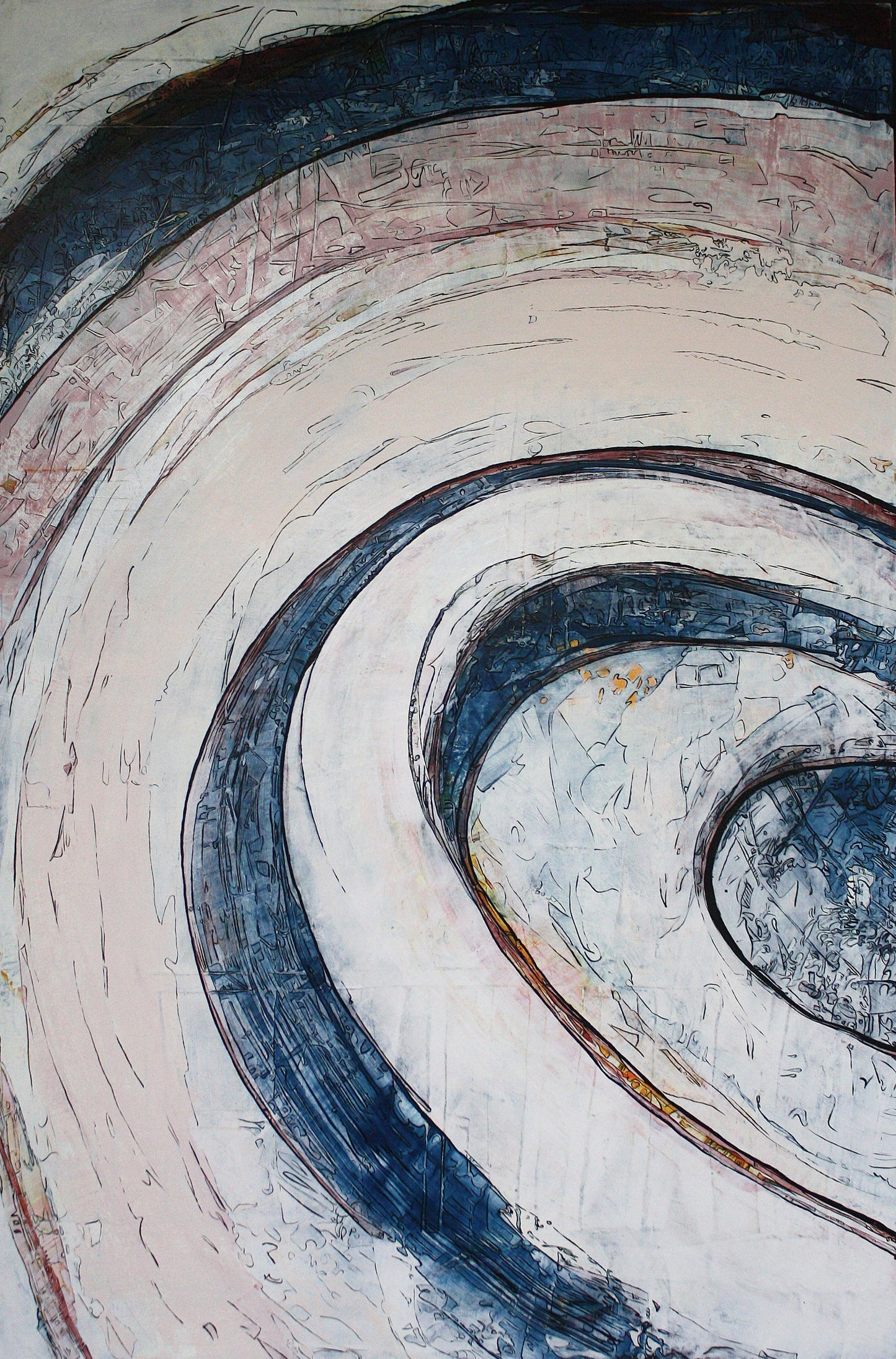 Abstract acrylic painting-evenflow