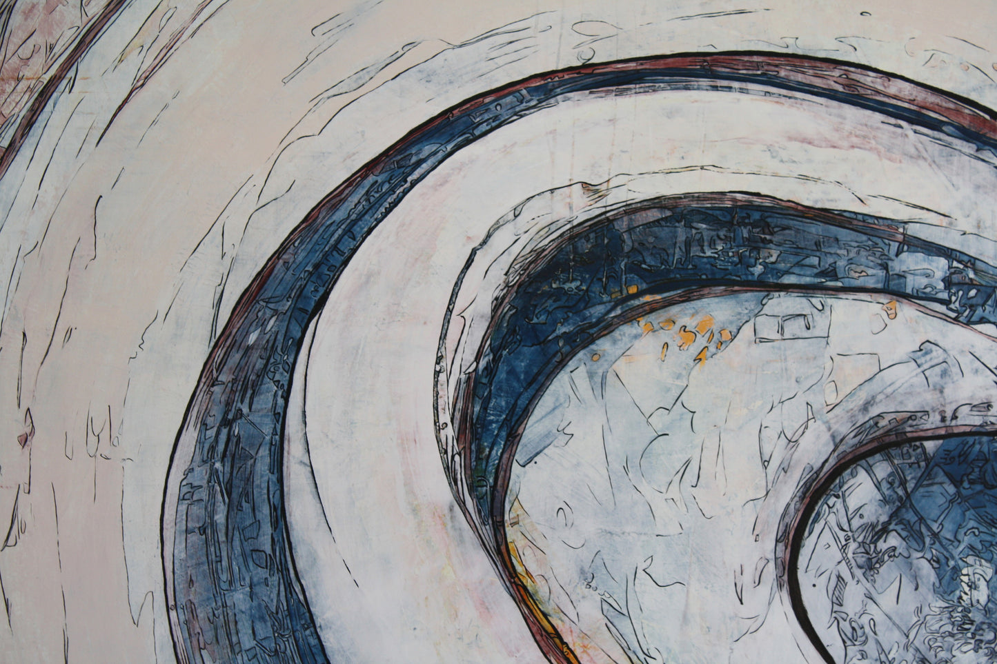 Abstract acrylic painting-evenflow