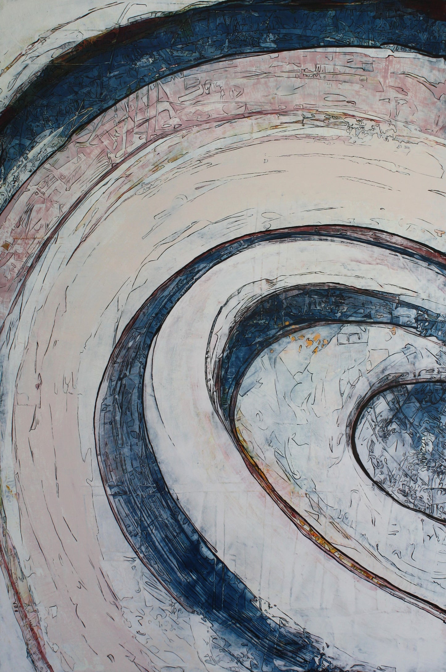 Abstract acrylic painting-evenflow