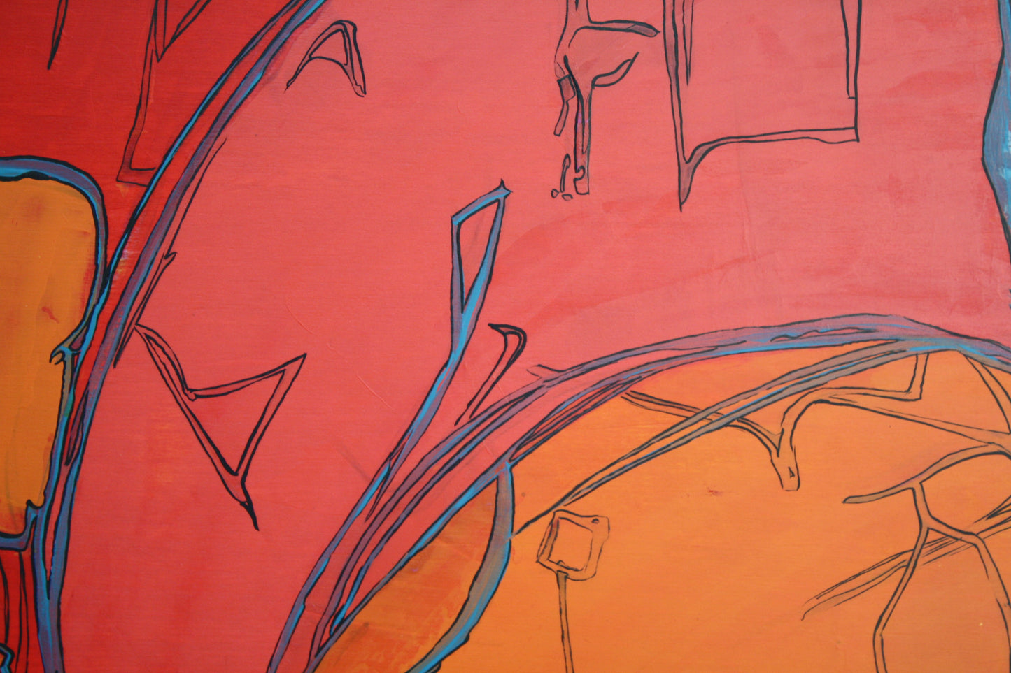 Abstract acrylic painting- Keyway