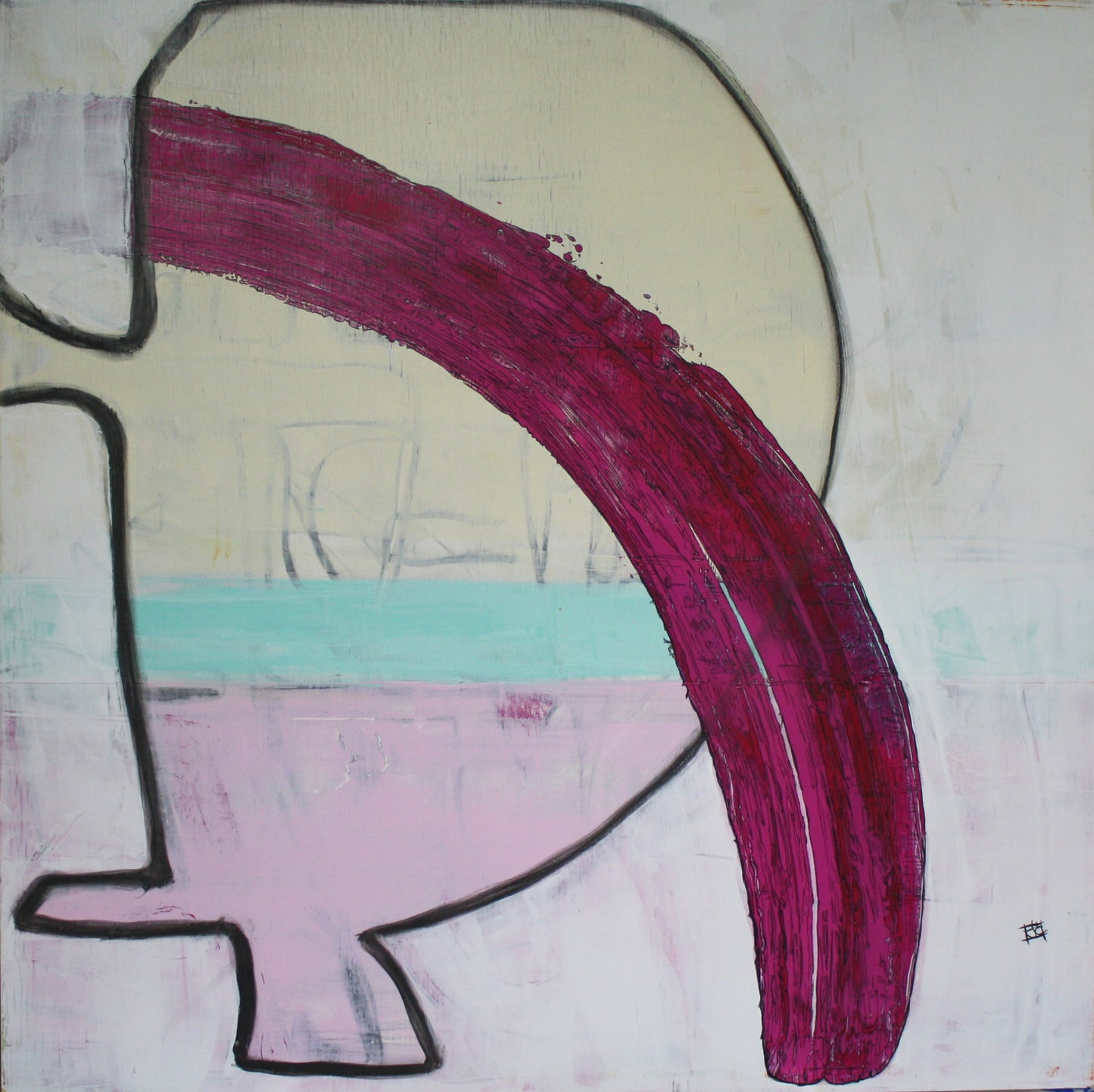 abstract acrylic painting-character