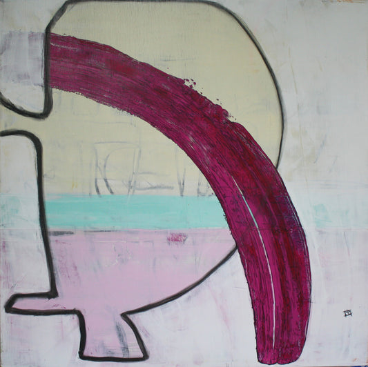 abstract acrylic painting-character