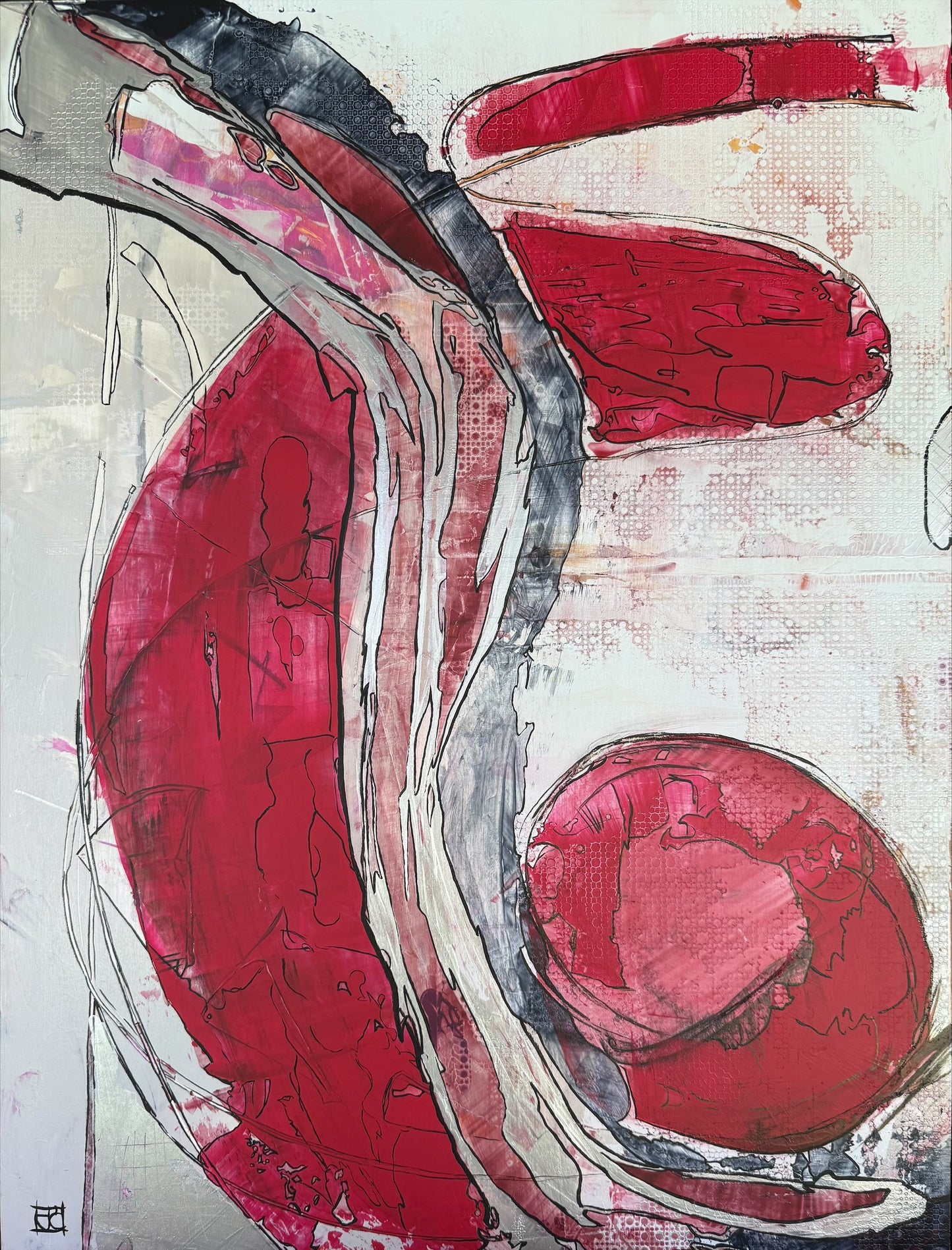 Abstract acrylic painting Musical Response