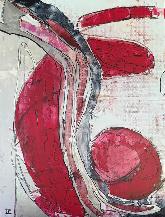 Abstract acrylic painting Musical Response