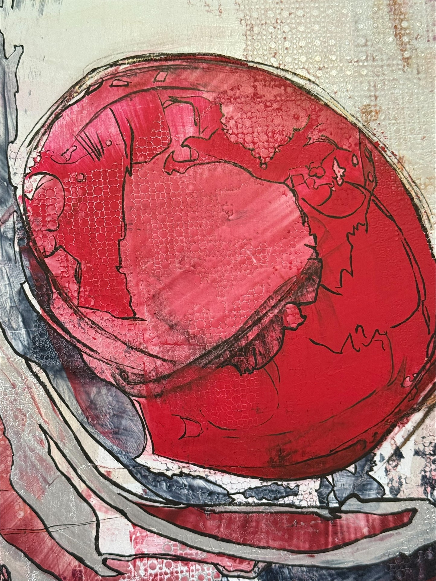 Abstract acrylic painting Musical Response