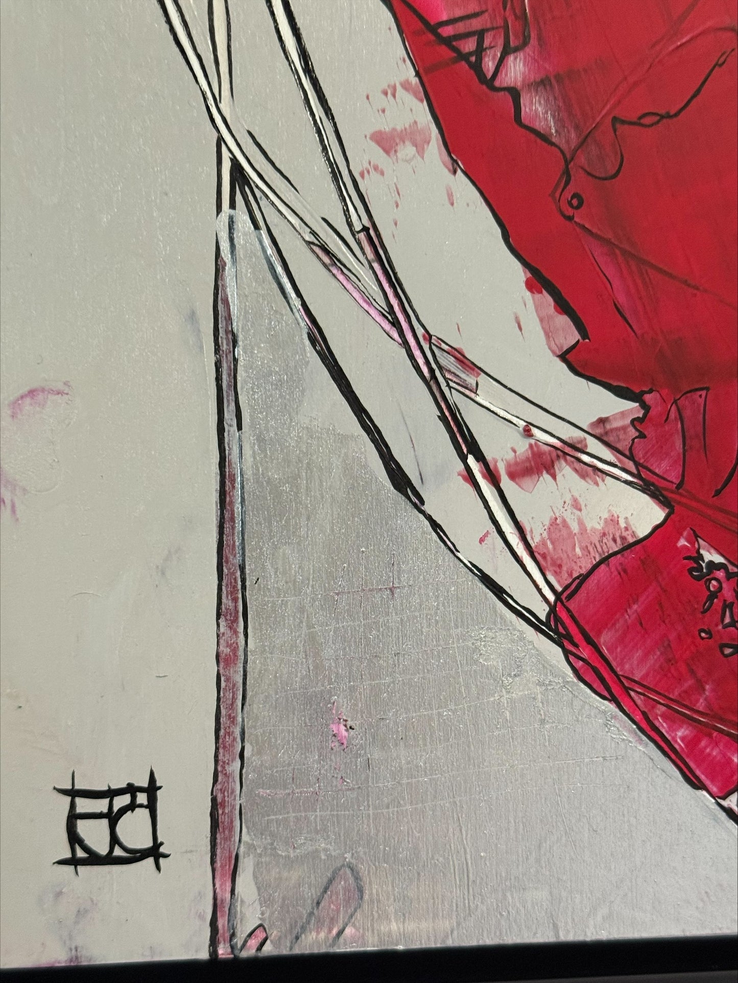 Abstract acrylic painting Musical Response