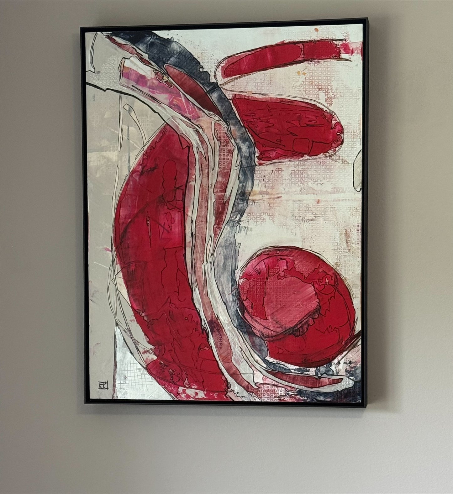 Abstract acrylic painting Musical Response