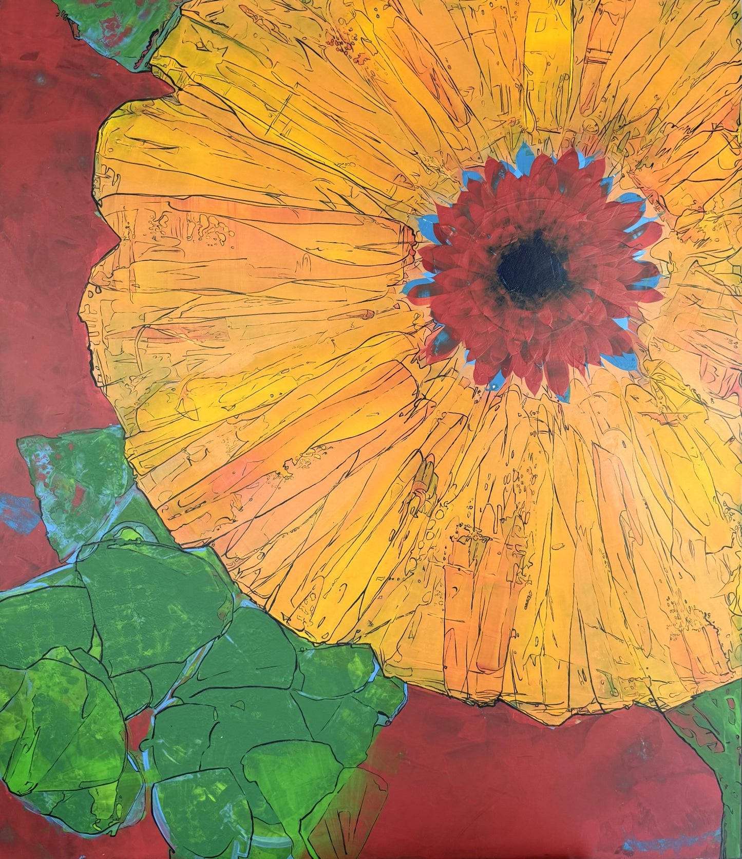 Abstract Floral painting