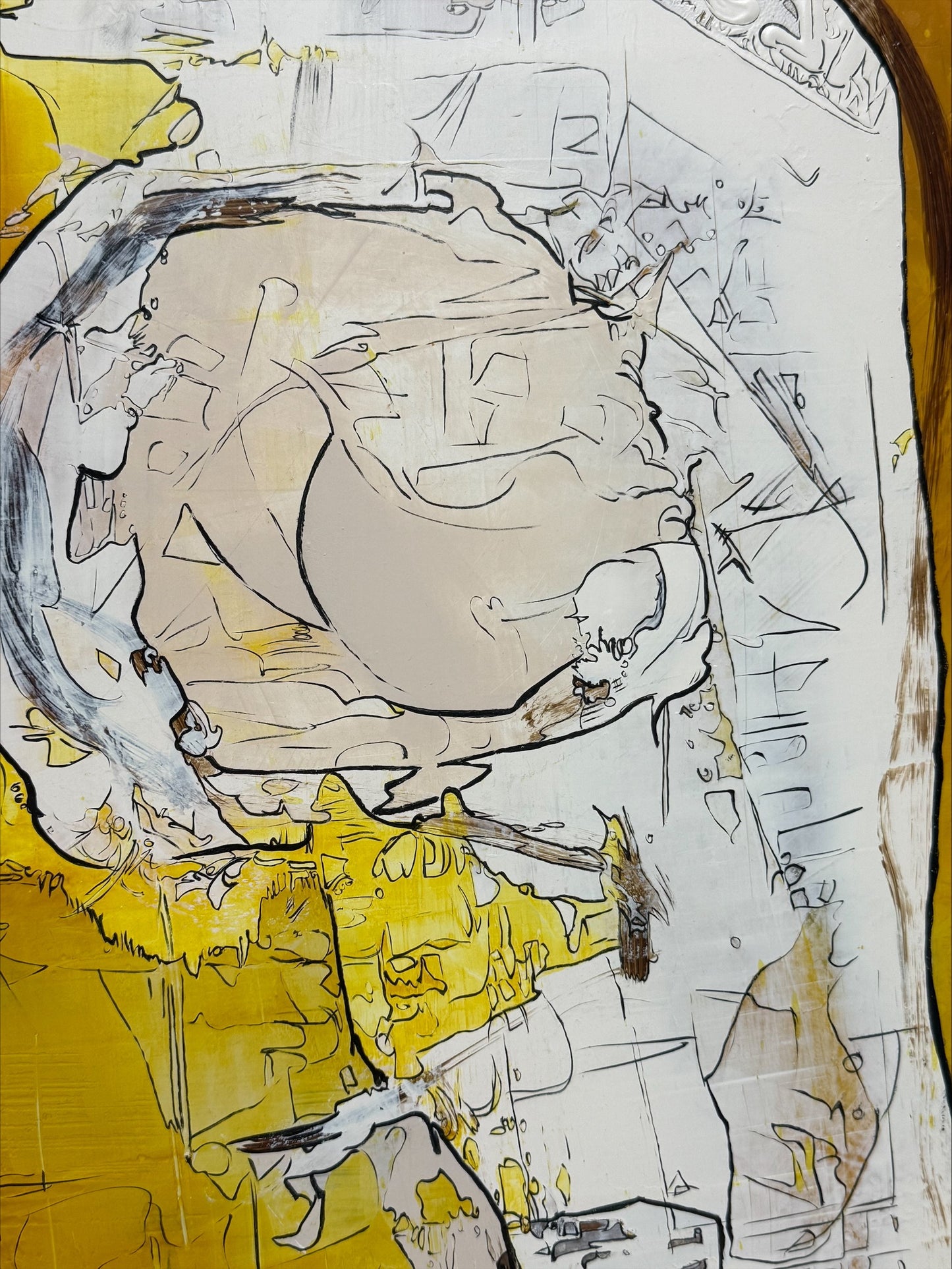 Abstract acrylic painting-Plasma