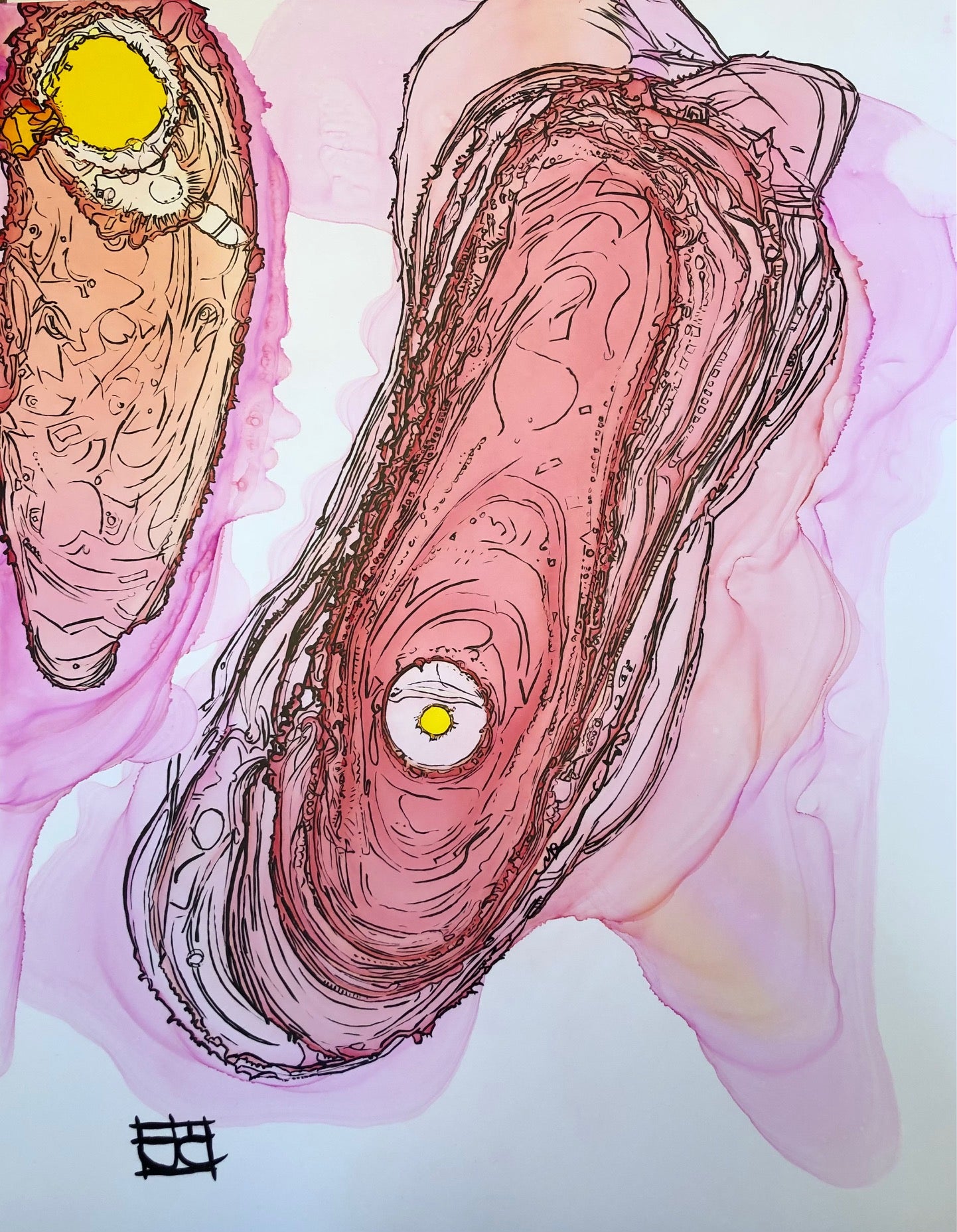 Mutaded Ink ink-abstract Cell Mutation series 4 – Wwwarronjmcguireart